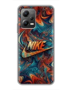 Чехол для Xiaomi POCO X5 (5G) с картинкой «Nike в абстракции»