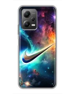 Чехол для Xiaomi POCO X5 (5G) с картинкой «Космический Nike Swoosh»