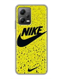 Чехол для Xiaomi POCO X5 (5G) с картинкой «Желтый текстурный Nike»