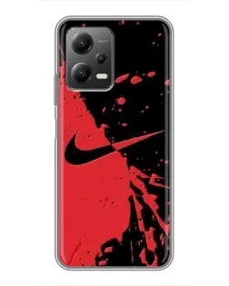 Чохол для Xiaomi POCO X5 (5G) з картинкою «Червоні бризки Nike» Чохол для Xiaomi POCO X5 (5G) з картинкою «Червоні бризки Nike»
