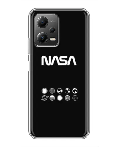 Чехол для Xiaomi POCO X5 (5G) с картинкой «NASA — технический принт» Чехол для Xiaomi POCO X5 (5G) с картинкой «NASA — технический принт»