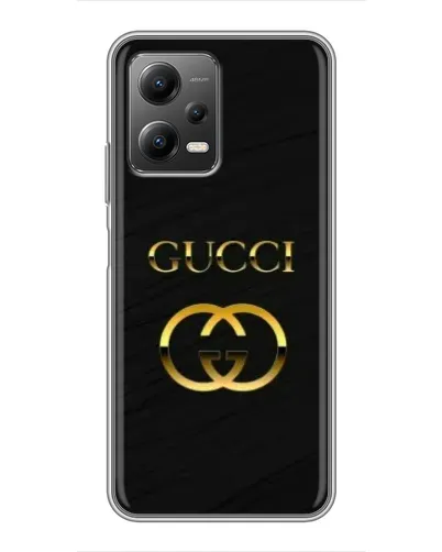 Чехол для Xiaomi POCO X5 (5G) с картинкой «Золотой логотип Gucci»