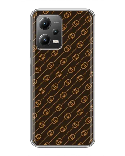 Чехол для Xiaomi POCO X5 (5G) с картинкой «Gucci — золотые диагонали»