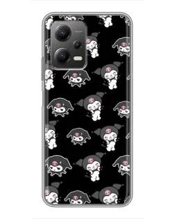 Чехол для Xiaomi POCO X5 (5G) с картинкой «Черный паттерн Kuromi» Чехол для Xiaomi POCO X5 (5G) с картинкой «Черный паттерн Kuromi»