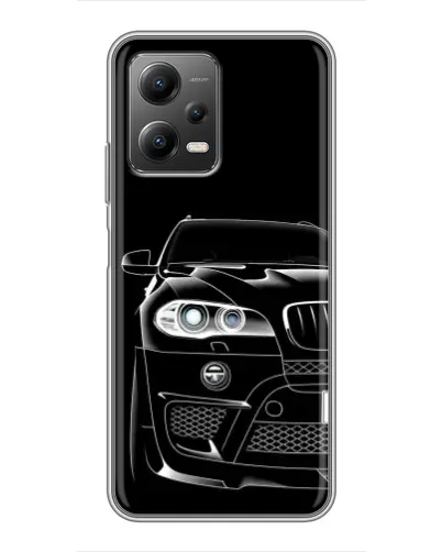 Чехол для Xiaomi POCO X5 (5G) с картинкой «Темный силуэт BMW»
