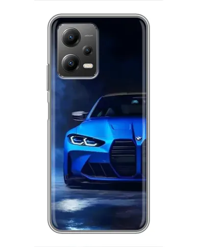 Чехол для Xiaomi POCO X5 (5G) с картинкой «Голубая BMW M4»