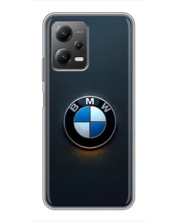 Чехол для Xiaomi POCO X5 (5G) с картинкой «Логотип BMW — минимализм»