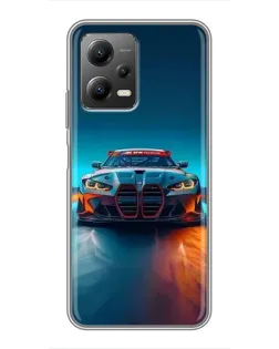 Чохол для Xiaomi POCO X5 (5G) з картинкою «BMW — вогні неону»