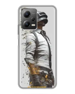 Чехол для Xiaomi POCO X5 (5G) с картинкой «PUBG — боец в пыли»