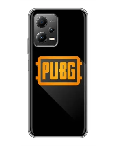 Чехол для Xiaomi POCO X5 (5G) с картинкой «PUBG — рамка лого»