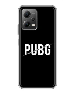 Чехол для Xiaomi POCO X5 (5G) с картинкой «PUBG — белый логотип»