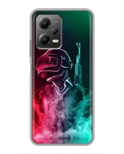 Чехол для Xiaomi POCO X5 (5G) с картинкой «PUBG — огненный воин»
