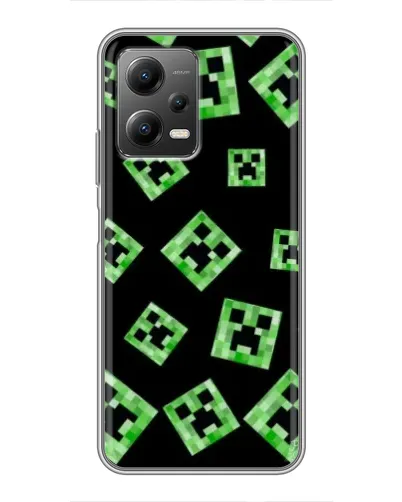 Чехол для Xiaomi POCO X5 (5G) с картинкой «Паттерн с криперами» Чехол для Xiaomi POCO X5 (5G) с картинкой «Паттерн с криперами»