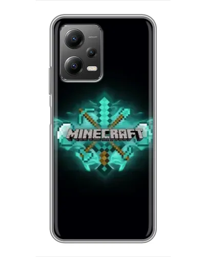 Чехол для Xiaomi POCO X5 (5G) с картинкой «Minecraft Diamond лого» Чехол для Xiaomi POCO X5 (5G) с картинкой «Minecraft Diamond лого»
