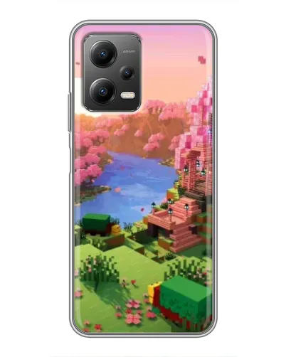 Чехол для Xiaomi POCO X5 (5G) с картинкой «Розовое дерево Minecraft» Чехол для Xiaomi POCO X5 (5G) с картинкой «Розовое дерево Minecraft»