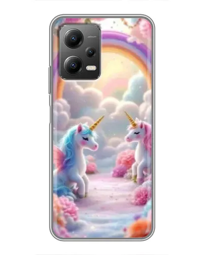 Чехол для Xiaomi POCO X5 (5G) с картинкой «Радуга и единороги» Чехол для Xiaomi POCO X5 (5G) с картинкой «Радуга и единороги»
