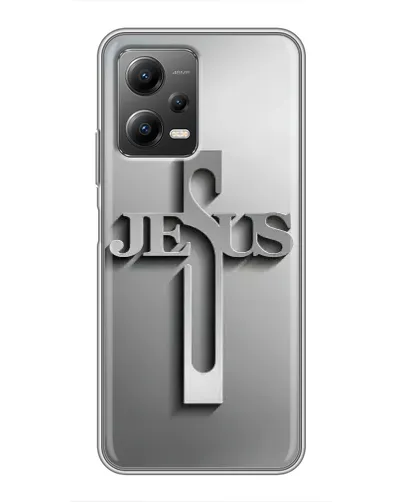 Чохол для Xiaomi POCO X5 (5G) з картинкою «Металевий хрест Jesus» Чохол для Xiaomi POCO X5 (5G) з картинкою «Металевий хрест Jesus»