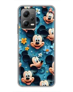 Чехол для Xiaomi POCO X5 (5G) с картинкой «Паттерн Микки и Минни»