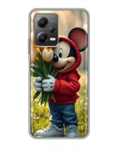 Чехол для Xiaomi POCO X5 (5G) с картинкой «Микки с тюльпанами» Чехол для Xiaomi POCO X5 (5G) с картинкой «Микки с тюльпанами»