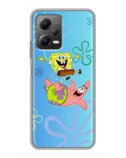 Чехол для Xiaomi POCO X5 (5G) с картинкой «Спанч Боб и Патрик»