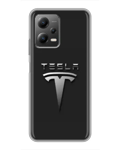 Чехол для Xiaomi POCO X5 (5G) с картинкой «Стальной логотип Tesla» Чехол для Xiaomi POCO X5 (5G) с картинкой «Стальной логотип Tesla»