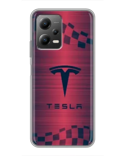 Чехол для Xiaomi POCO X5 (5G) с картинкой «Тесла красный карбон» Чехол для Xiaomi POCO X5 (5G) с картинкой «Тесла красный карбон»