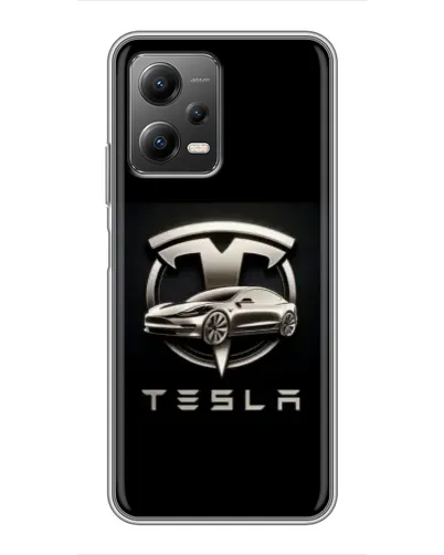 Чехол для Xiaomi POCO X5 (5G) с картинкой «Tesla — серебристое авто» Чехол для Xiaomi POCO X5 (5G) с картинкой «Tesla — серебристое авто»