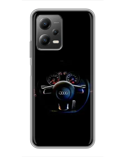 Чехол для Xiaomi POCO X5 (5G) с картинкой «Салон Audi — руль»