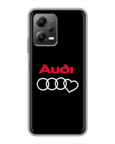 Чехол для Xiaomi POCO X5 (5G) с картинкой «Логотип Audi Heart»