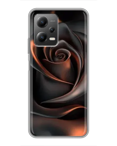 Чехол для Xiaomi POCO X5 (5G) с картинкой «Шелковая черная роза»