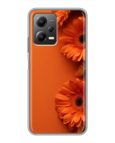 Чехол для Xiaomi POCO X5 (5G) с картинкой «Оранжевые герберы»