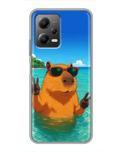 Чехол для Xiaomi POCO X5 (5G) с картинкой «Морская капибара» Чехол для Xiaomi POCO X5 (5G) с картинкой «Морская капибара»