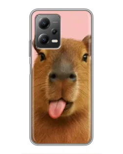 Чехол для Xiaomi POCO X5 (5G) с картинкой «Капибара с языком» Чехол для Xiaomi POCO X5 (5G) с картинкой «Капибара с языком»