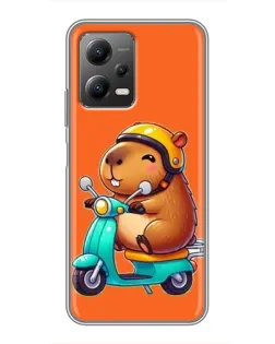 Чехол для Xiaomi POCO X5 (5G) с картинкой «Капибара на скутере» Чехол для Xiaomi POCO X5 (5G) с картинкой «Капибара на скутере»