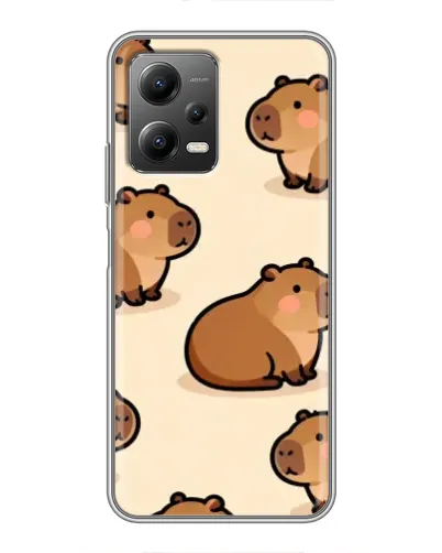 Чехол для Xiaomi POCO X5 (5G) с картинкой «Паттерн милых капибар» Чехол для Xiaomi POCO X5 (5G) с картинкой «Паттерн милых капибар»