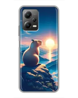 Чехол для Xiaomi POCO X5 (5G) с картинкой «Закат солнца с капибарой» Чехол для Xiaomi POCO X5 (5G) с картинкой «Закат солнца с капибарой»