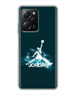 Чехол для Xiaomi POCO X5 Pro (5G) с картинкой «Jordan Blue Fire»