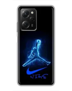 Чехол для Xiaomi POCO X5 Pro (5G) с картинкой «Jordan Neon Blue»