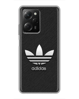 Чехол для Xiaomi POCO X5 Pro (5G) с картинкой «Adidas Карбоновая текстура»