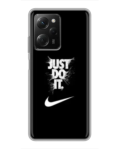 Чехол для Xiaomi POCO X5 Pro (5G) с картинкой «Текстовый принт Nike»