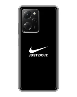 Чехол для Xiaomi POCO X5 Pro (5G) с картинкой «Минимализм от Nike»