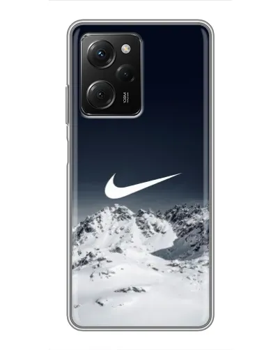 Чехол для Xiaomi POCO X5 Pro (5G) с картинкой «Nike — зимние горы»