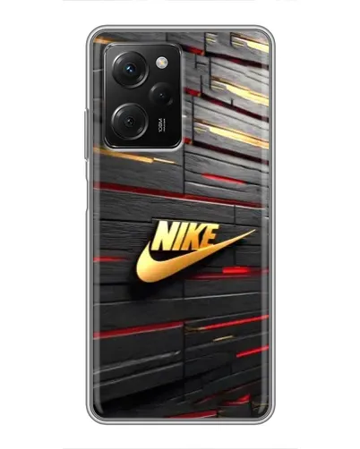 Чехол для Xiaomi POCO X5 Pro (5G) с картинкой «Золотой Nike на металле»