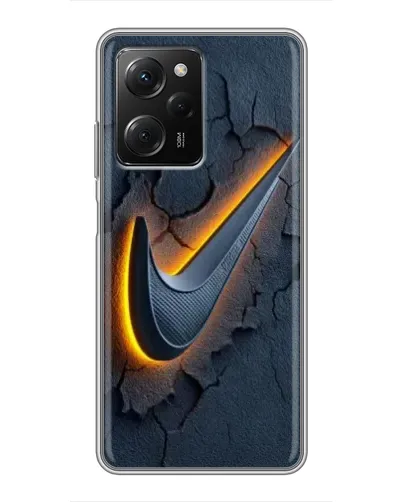 Чехол для Xiaomi POCO X5 Pro (5G) с картинкой «Объемный логотип Найк»