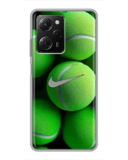 Чехол для Xiaomi POCO X5 Pro (5G) с картинкой «Теннисные мячи Найк»