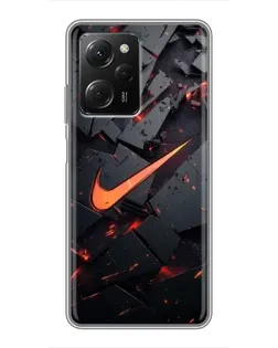 Чехол для Xiaomi POCO X5 Pro (5G) с картинкой «Nike — эффект разломов»
