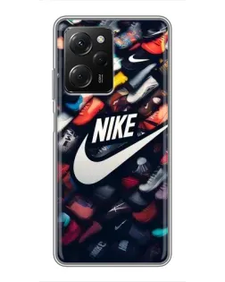 Чехол для Xiaomi POCO X5 Pro (5G) с картинкой «Коллекция кроссовок Nike»