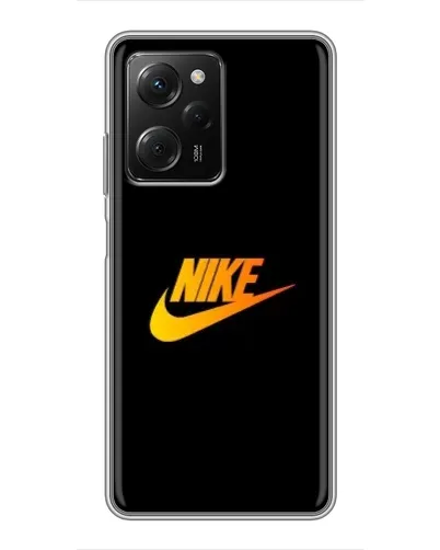 Чехол для Xiaomi POCO X5 Pro (5G) с картинкой «Золотой логотип Nike»