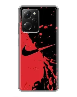 Чохол для Xiaomi POCO X5 Pro (5G) з картинкою «Червоні бризки Nike»