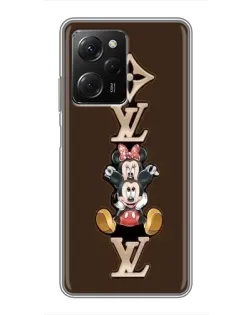 Чехол для Xiaomi POCO X5 Pro (5G) с картинкой «LV и Микки Маус»